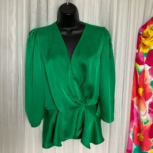 Zara Green Blouse